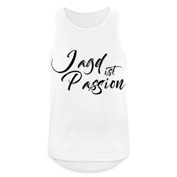 Jagd ist Passion - Männer Tank Top atmungsaktiv - Weiß - Vorne - Nick (188cm)