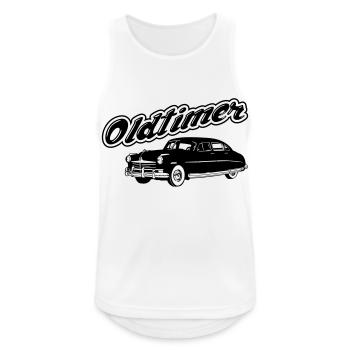 Oldtimer - Männer Tank Top atmungsaktiv - Weiß - Vorne - Nick (188cm)