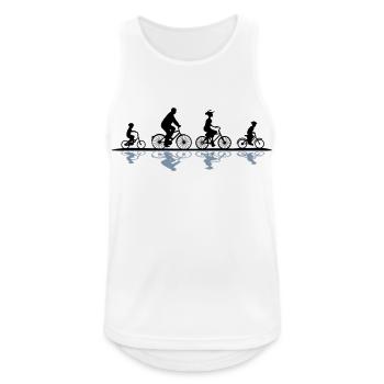 Freizeit - Radfahrer - Männer Tank Top atmungsaktiv - Weiß - Vorne - Nick (188cm)