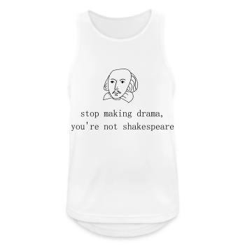 shakespeare drama - design drôle - Débardeur respirant Homme - blanc - Devant - Nick (188cm)