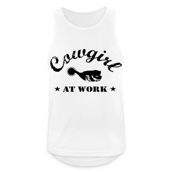 cowgirls_at_work - Männer Tank Top atmungsaktiv - Weiß - Vorne - Nick (188cm)