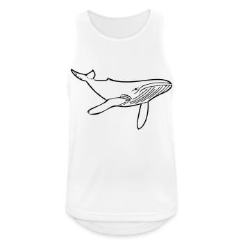 Wal - Männer Tank Top atmungsaktiv - Weiß - Vorne - Nick (188cm)