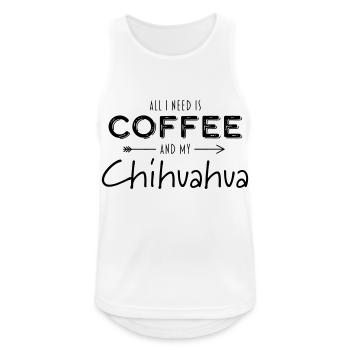 Kaffee Chihuahua Geschenk - Männer Tank Top atmungsaktiv - Weiß - Vorne - Nick (188cm)