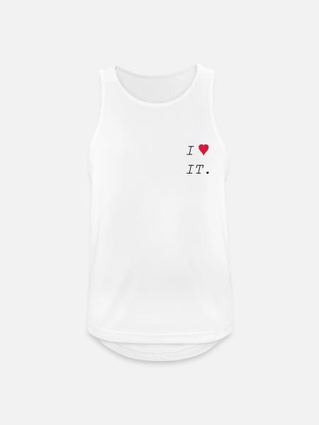I LOVE IT - Men's Breathable Tank Top - white