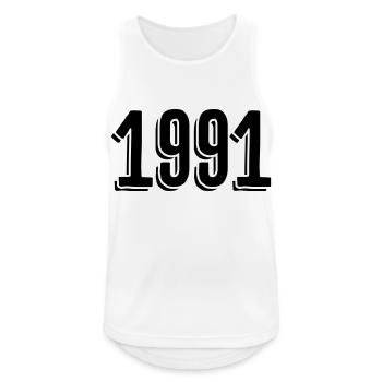 Année de naissance 1991 Cadeaux - Débardeur respirant Homme - blanc - Devant - Nick (188cm)