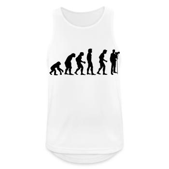 photographer evolution - Débardeur respirant Homme - blanc - Devant - Nick (188cm)
