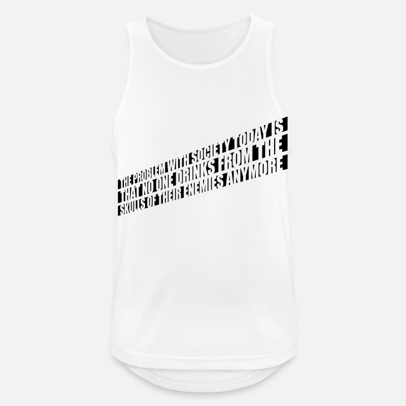 drinks from enemies skulls - Männer Tank Top atmungsaktiv - Weiß