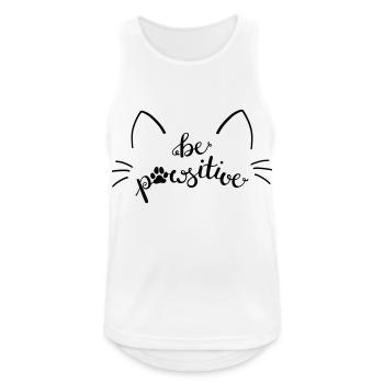 Cat be pawsitive - Men's Breathable Tank Top - white - Front - Nick (188cm)