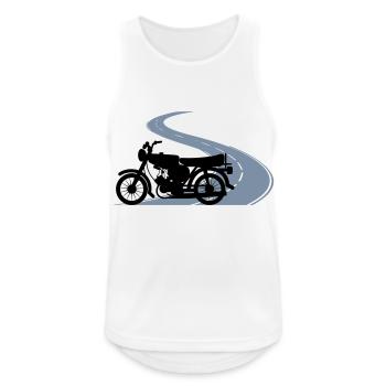 Fahrzeug - Simson Straße - Männer Tank Top atmungsaktiv - Weiß - Vorne - Nick (188cm)
