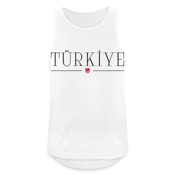 Türkiye Turquie Turquie Ailes et croissant de lune - Débardeur respirant Homme - blanc - Devant - Nick (188cm)