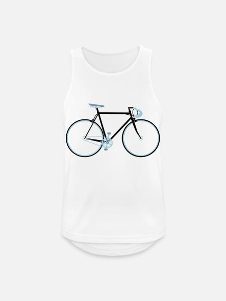 Singlespeed - Männer Tank Top atmungsaktiv - Weiß