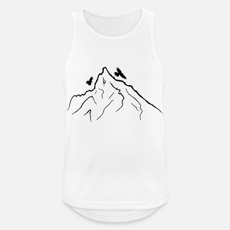 Mittenwald Viererspitze - Männer Tank Top atmungsaktiv - Weiß