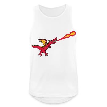 heiß feuer spucken flammen laufen gehen groß comic - Männer Tank Top atmungsaktiv - Weiß - Vorne - Nick (188cm)