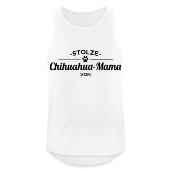 Chihuahua-Mama Wunschname - Männer Tank Top atmungsaktiv - Weiß - Vorne - Nick (188cm)