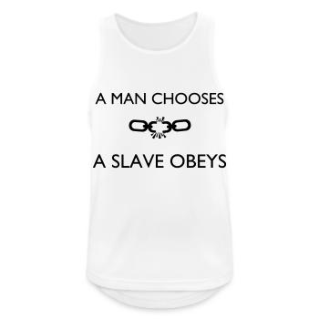 A Man Chooses - Männer Tank Top atmungsaktiv - Weiß - Vorne - Nick (188cm)