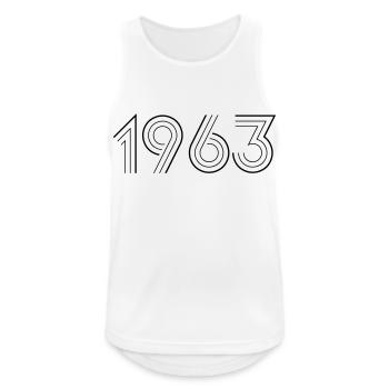 1963 - Männer Tank Top atmungsaktiv - Weiß - Vorne - Nick (188cm)
