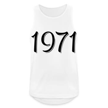 Année de naissance 1971 Anniversaire - Débardeur respirant Homme - blanc - Devant - Nick (188cm)