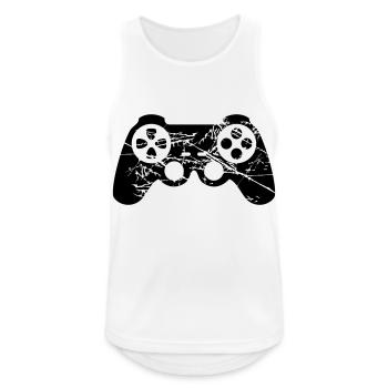 kratzer risse alt design controller cool - Männer Tank Top atmungsaktiv - Weiß - Vorne - Nick (188cm)