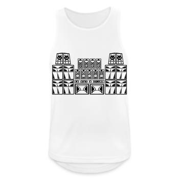 free party sound system - Männer Tank Top atmungsaktiv - Weiß - Vorne - Nick (188cm)