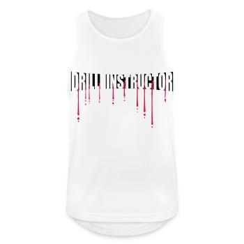 Blut Drill Instructor - Männer Tank Top atmungsaktiv - Weiß - Vorne - Nick (188cm)