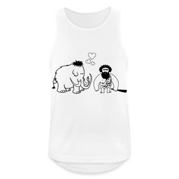 Mammouth Caveman Love - Débardeur respirant Homme - blanc - Devant - Nick (188cm)