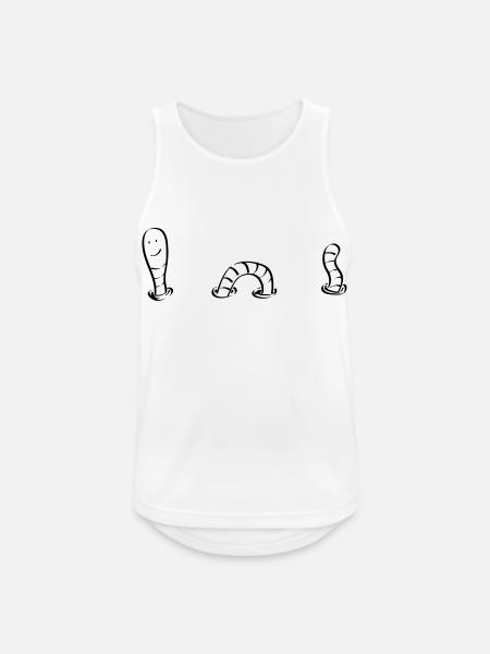 Wurm - Männer Tank Top atmungsaktiv - Weiß