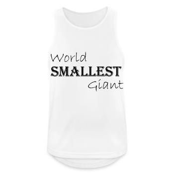 Weltkleinster Riese - Schriftzug - Männer Tank Top atmungsaktiv - Weiß - Vorne - Nick (188cm)