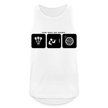 Dart Darten Sport Unterhaltung Freizeit Hobby - Männer Tank Top atmungsaktiv - Weiß - Vorne - Nick (188cm)