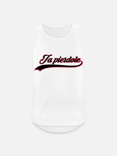 Ja pierdole - Männer Tank Top atmungsaktiv - Weiß