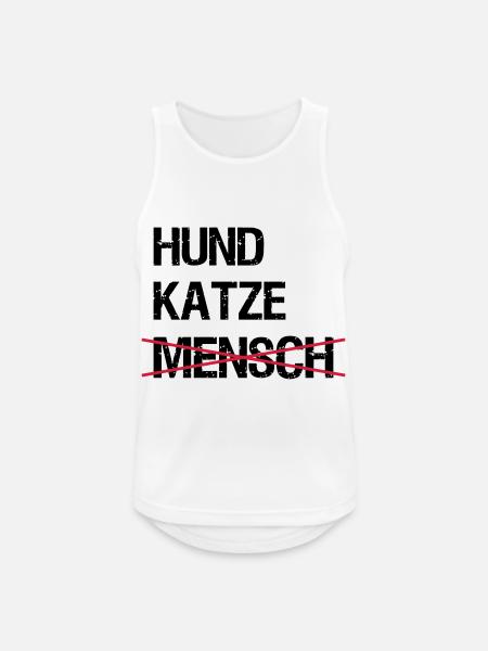 Dog cat human - Men's Breathable Tank Top - white