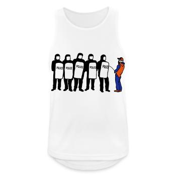police? - Men's Breathable Tank Top - white - Front - Nick (188cm)