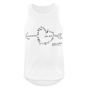 calligramme_fleche_saignante - Débardeur respirant Homme - blanc - Devant - Nick (188cm)