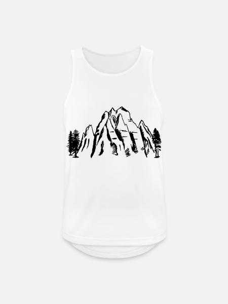 Mountains, Mountains - Men's Breathable Tank Top - white