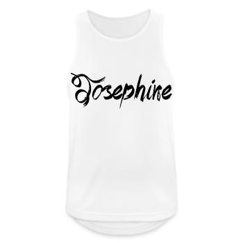 Josephine - Männer Tank Top atmungsaktiv - Weiß - Vorne - Nick (188cm)