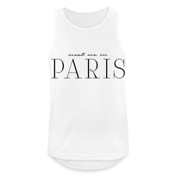 Meet me in Paris, die Stadt der Liebe - Männer Tank Top atmungsaktiv - Weiß - Vorne - Nick (188cm)