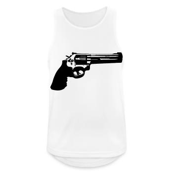 gun_revolver - Men's Breathable Tank Top - white - Front - Nick (188cm)