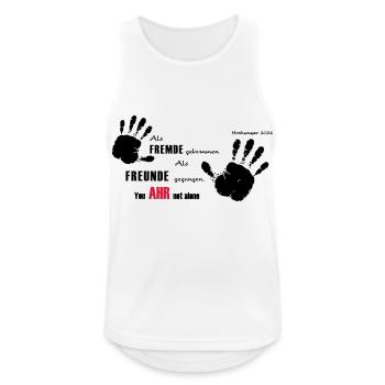 Als Fremde gekommen, als Freunde gegangen - Männer Tank Top atmungsaktiv - Weiß - Vorne - Nick (188cm)