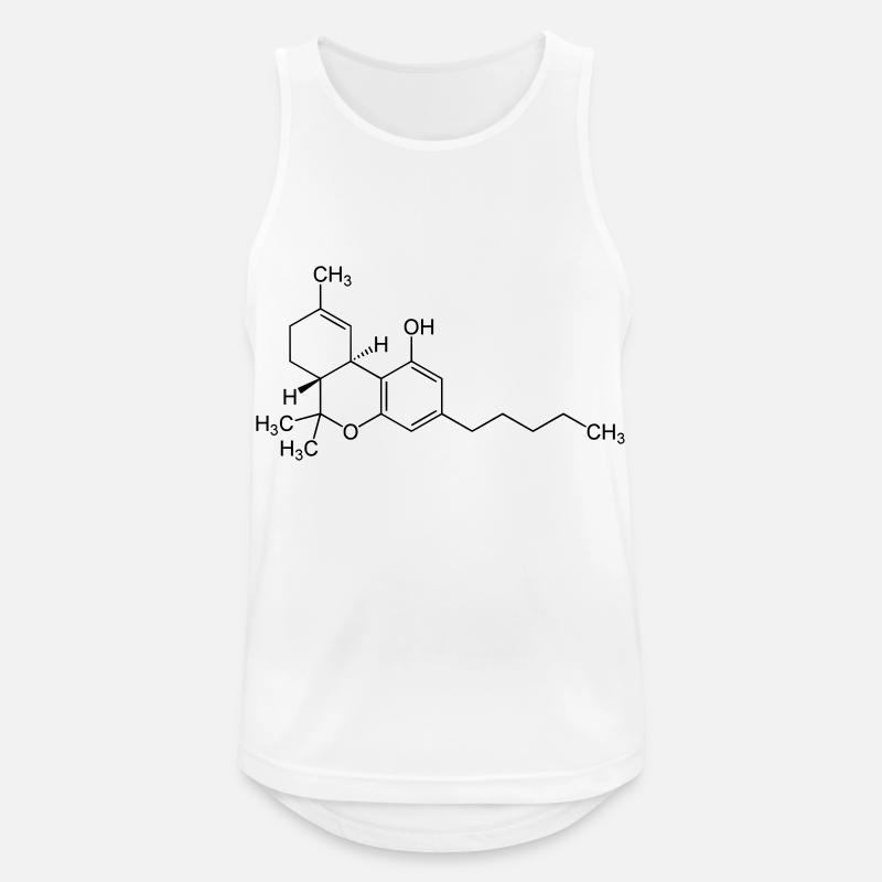 THC, Cannabis - Männer Tank Top atmungsaktiv - Weiß
