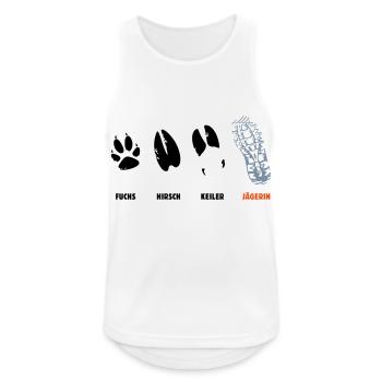 Fox, deer, wedge, huntress, foot seal, trail - Men's Breathable Tank Top - white - Front - Nick (188cm)