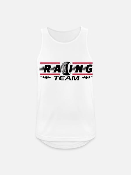 Racing Team - Männer Tank Top atmungsaktiv - Weiß