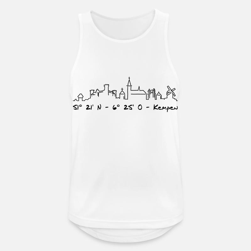 Kempen Skyline gemalt - Männer Tank Top atmungsaktiv - Weiß