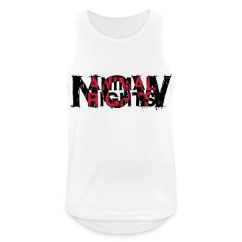 ANIMAL RIGHTS NOW_03 - Men's Breathable Tank Top - white - Front - Nick (188cm)
