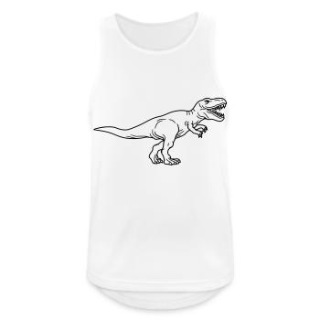 rugir t-rex tyrannosaurus dinosaure rex carnivore - Débardeur respirant Homme - blanc - Devant - Nick (188cm)