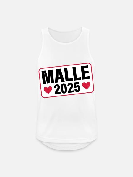 Malle 2025 Heart - Men's Breathable Tank Top - white