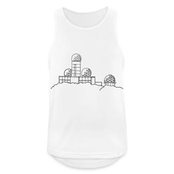 Listening station on Teufelsberg - Men's Breathable Tank Top - white - Front - Nick (188cm)