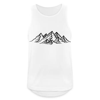 alps mountains huegel hiking urlaug vacation cycling h - Men's Breathable Tank Top - white - Front - Nick (188cm)