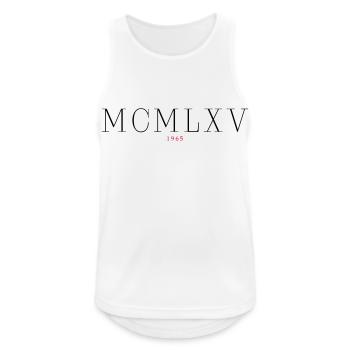 Roman numeral Year of birth Made in 1965 - Men's Breathable Tank Top - white - Front - Nick (188cm)