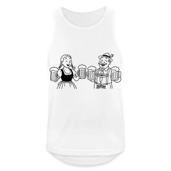M. Bier und Frau Bier - Débardeur respirant Homme - blanc - Devant - Nick (188cm)