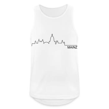 Skyline Mainz - Männer Tank Top atmungsaktiv - Weiß - Vorne - Nick (188cm)