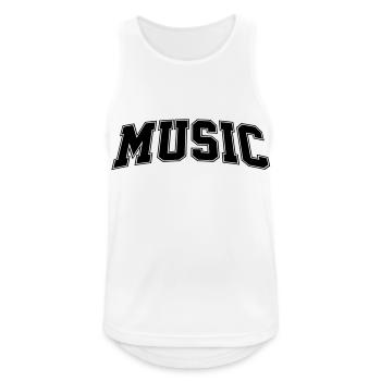 Music - Men's Breathable Tank Top - white - Front - Nick (188cm)